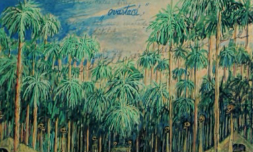 Malerier inspireret af Ovartacis ophold hos en indiansk stamme i Sydamerika